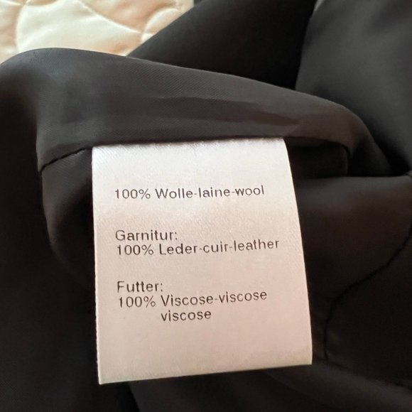 Akris Brown Wool Jacket with Velvet Collar Size 6 - Picture 11 of 14